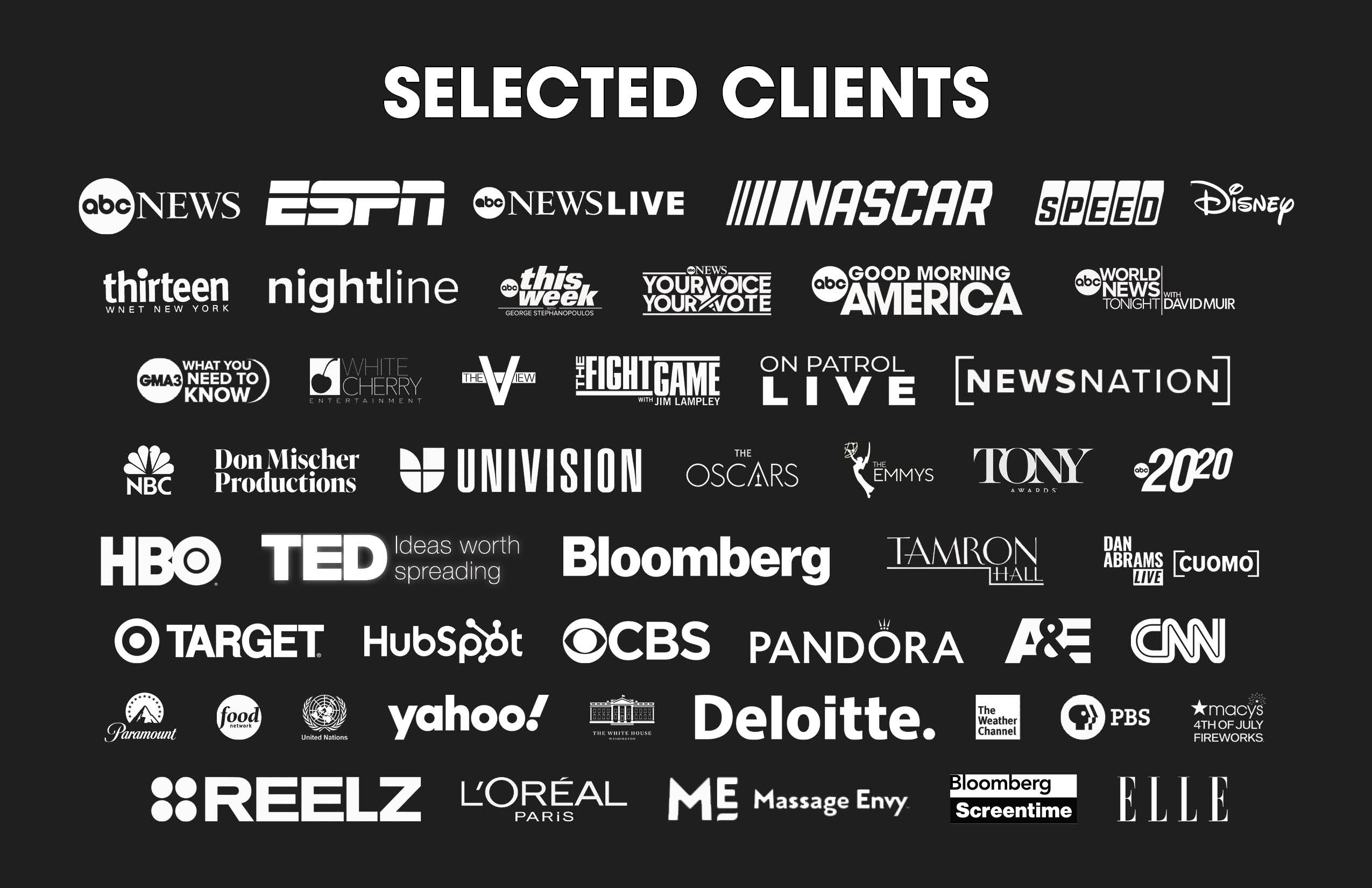 Selected clients and collaborations